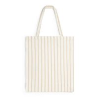 Organic Cotton Beige Stripe Canvas Bag
